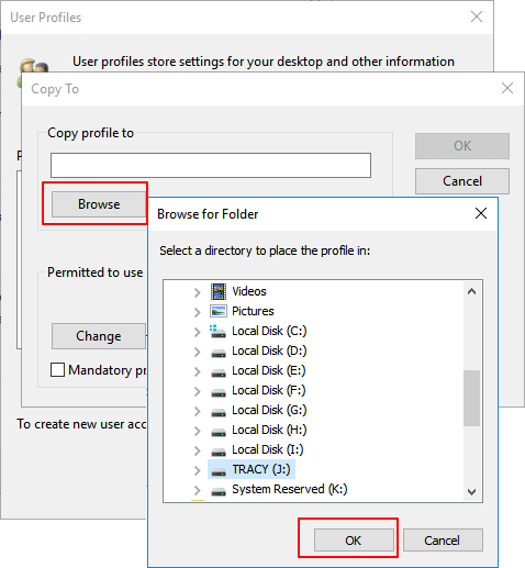 restore user profile 2