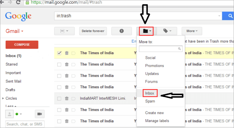 How To Retrieve Deleted Emails On Gmail