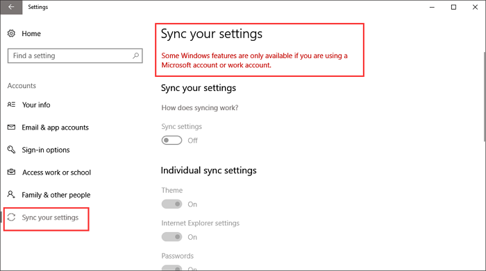 Sign in temporary profile to recover lost documents after Windows 10 update