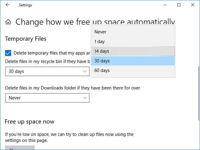 delete temp files