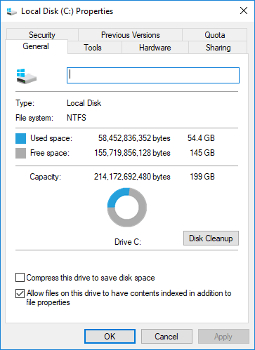 windows10 disk cleanup