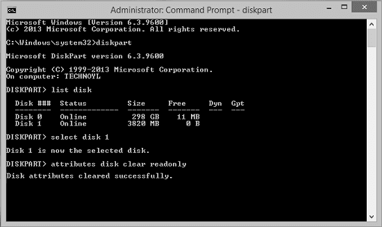 remove write protection