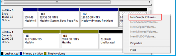 extend partition in disk management