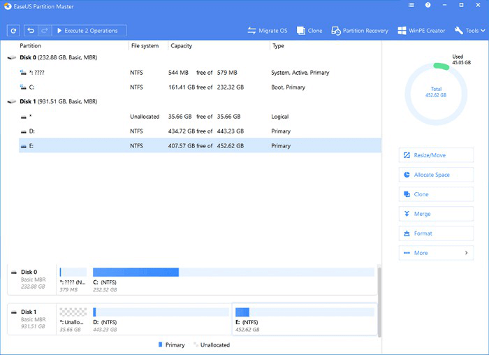 resize unallocated space 5