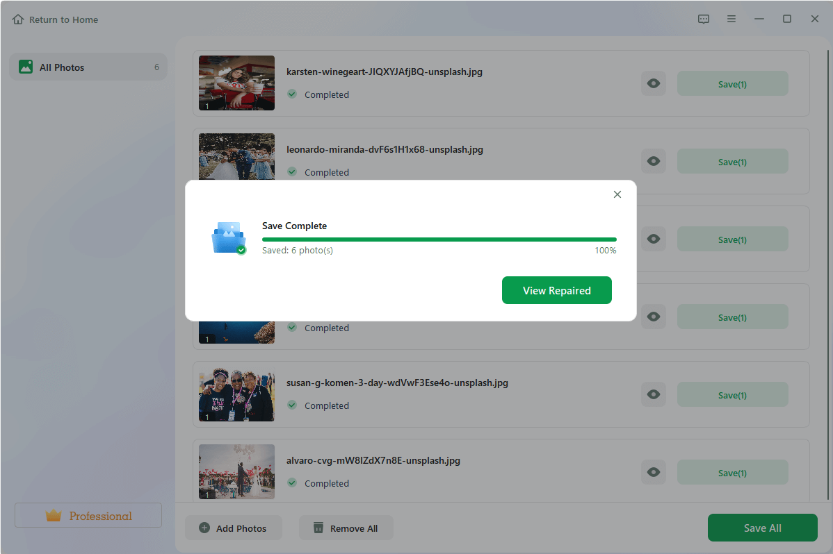 Onarılan Videoları Önizleyin ve Kaydedin